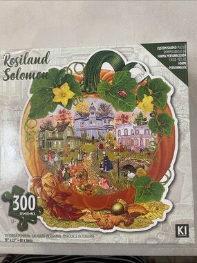 Rosiland Solomon Pumpkin Village 300-Piece Jigsaw Puzzle